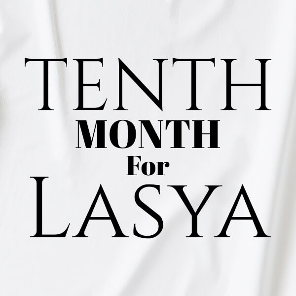 Custom Tenth Month For The Baby Monthly Birthday Rompers Design
