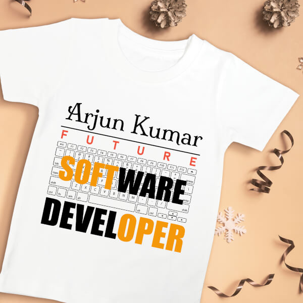 Custom The Future Software Developer Future Heros Tshirt Design