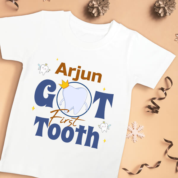 Custom Baby Got First Tooth Milestone Collection Tshirt Design