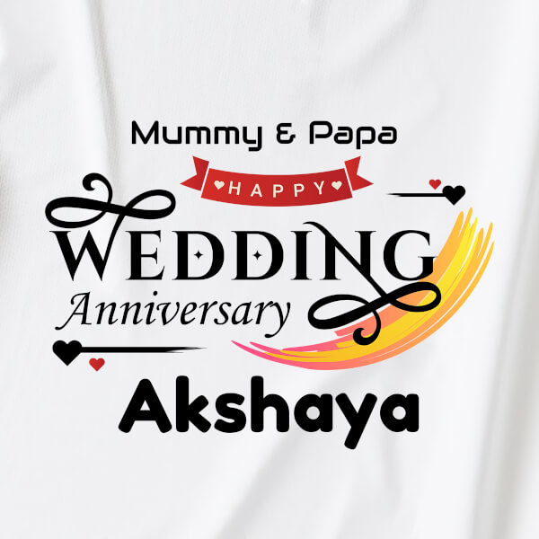Custom Happy Wedding Anniversary Wishes From The Kid with Hearts Milestone Collection Tshirt Design