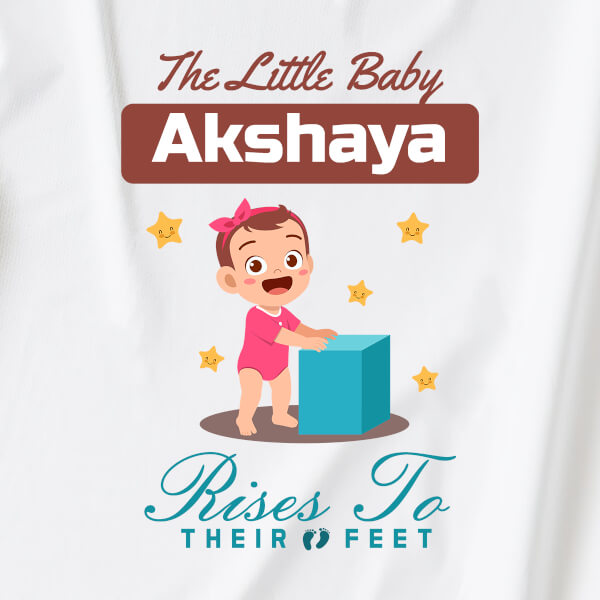 Custom The Little Baby Rises To Their Feet Milestone Collection Tshirt Design