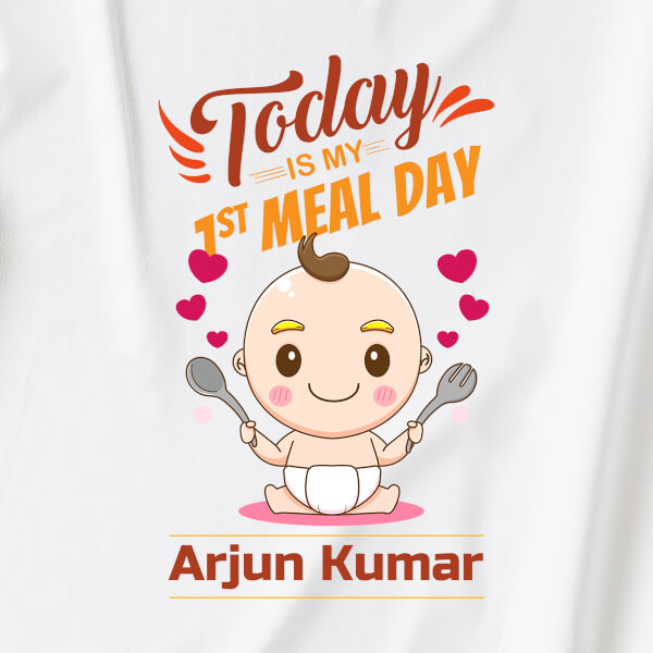 Custom Today is My 1st Meal Milestone Collection Tshirt Design