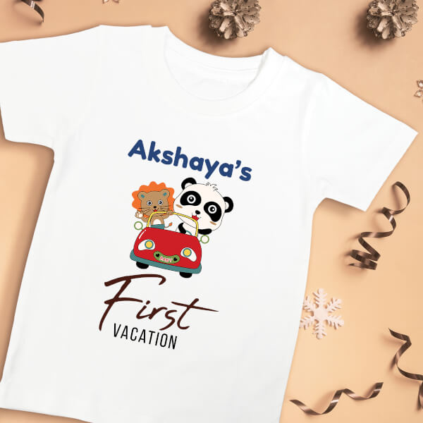 Custom First Vacation of The Baby Milestone Collection Tshirt Design