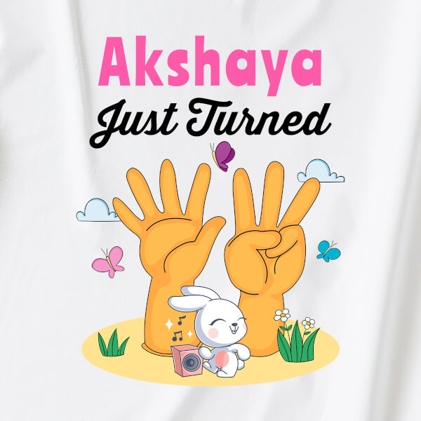 Custom Just Turned 8 Monthly Birthday Tshirt Design