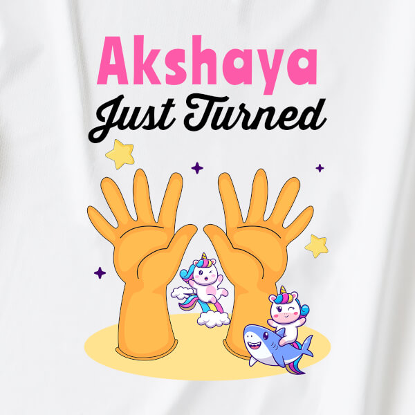 Custom Just Turned 10 Monthly Birthday Tshirt Design