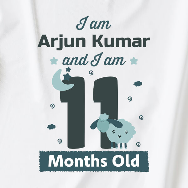 Custom I Am 11 Months Old Baby Monthly Birthday Tshirt Design