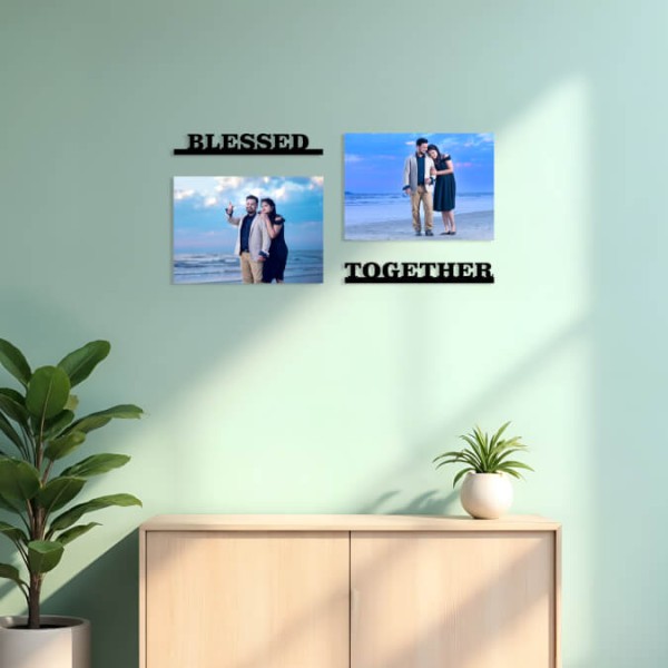 Explore Blessed Together - 2 Photo Acrylic Wall Frame