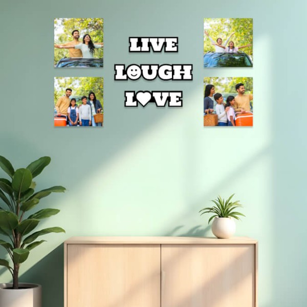 Explore LIVE LAUGH LOVE - 4 Photo Creative Acrylic Wall Art Frame