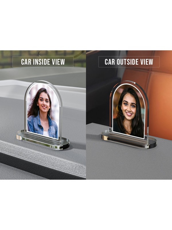 Full Pic Upload Design: Dome Acrylic Dashboard Photo Stand with Image Printing 