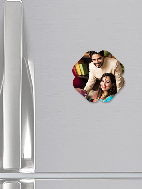 Custom Quatrefoil Type Shape Acrylic Fridge Magnet