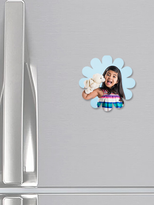 Custom Rounded Flower Shape Acrylic Fridge Magnet