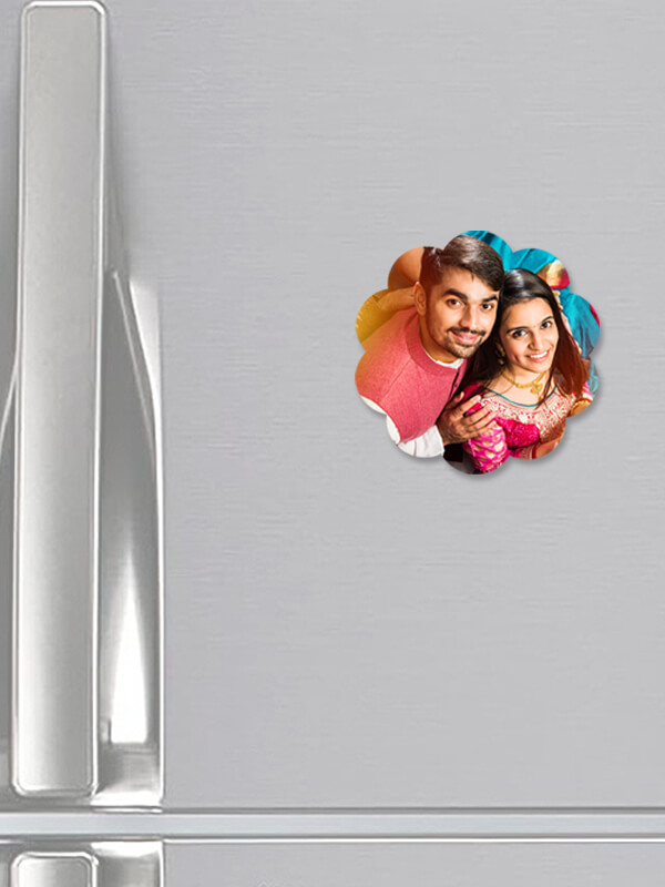 Custom Rounded Flower Shaped Acrylic Fridge Magnet