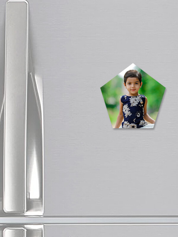 Custom Pentagon Shaped Acrylic Fridge Magnet