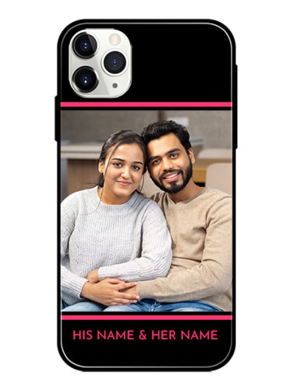 Custom Apple iPhone 11 Pro Max Custom Glass Mobile Case  - with Add Text Design