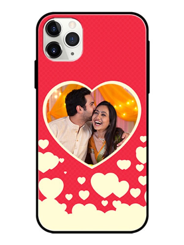 Custom Apple iPhone 11 Pro Max Custom Glass Mobile Case  - Love Symbols Phone Cover Design