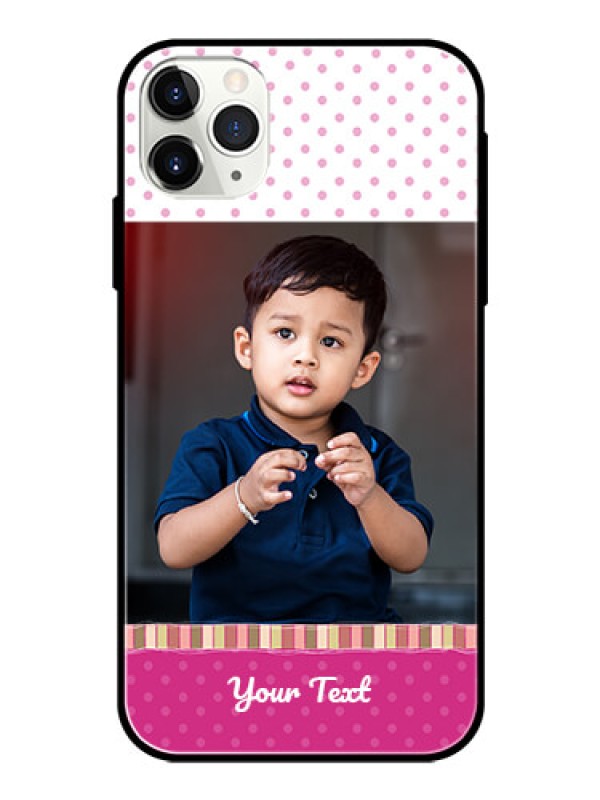 Custom Apple iPhone 11 Pro Max Photo Printing on Glass Case  - Cute Girls Cover Design