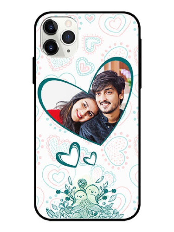 Custom Apple iPhone 11 Pro Max Photo Printing on Glass Case  - Premium Couple Design