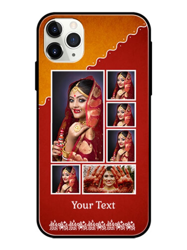 Custom Apple iPhone 11 Pro Max Personalized Glass Phone Case  - Wedding Pic Upload Design