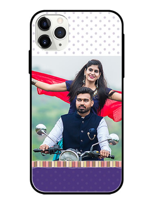 Custom Apple iPhone 11 Pro Max Photo Printing on Glass Case  - Cute Family Design