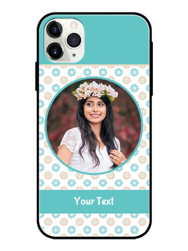 Custom Apple iPhone 11 Pro Max Custom Glass Mobile Case  - Beautiful Flowers Design