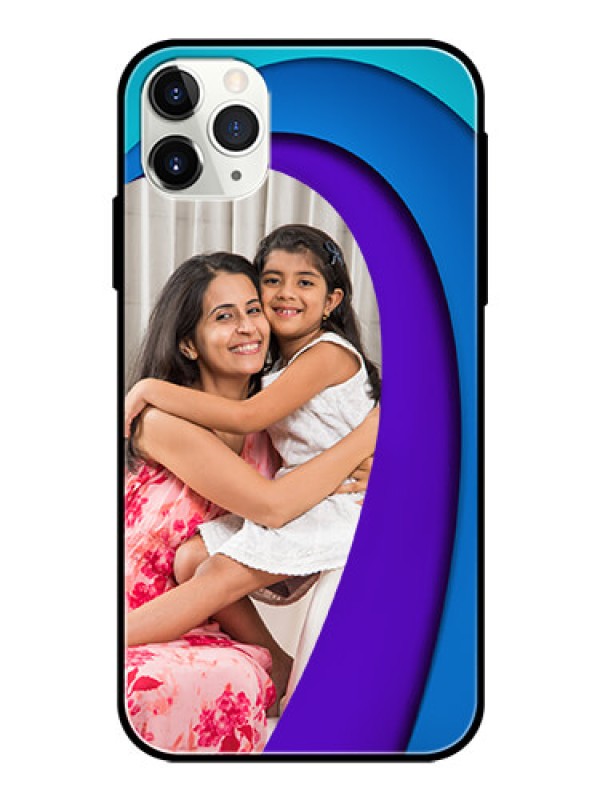 Custom Apple iPhone 11 Pro Max Photo Printing on Glass Case  - Simple Pattern Design