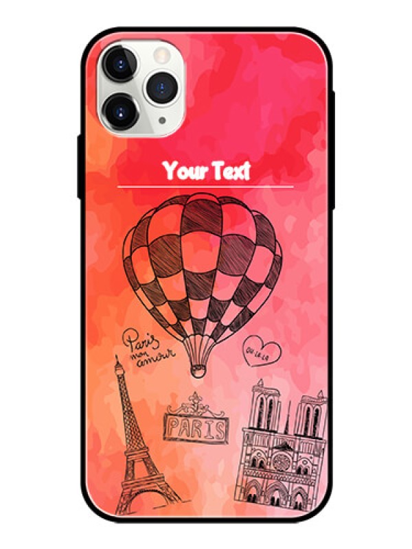 Custom Apple iPhone 11 Pro Max Custom Glass Phone Case  - Paris Theme Design