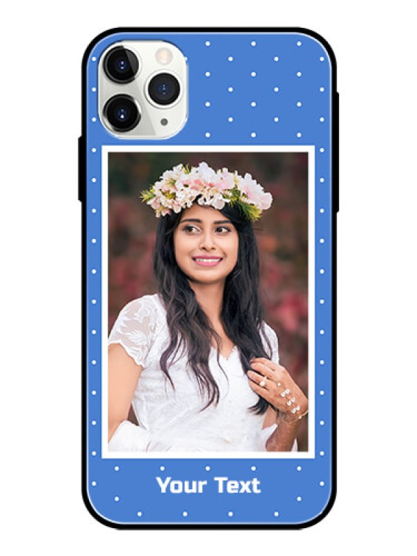 Custom Apple iPhone 11 Pro Max Photo Printing on Glass Case  - Polka dots design