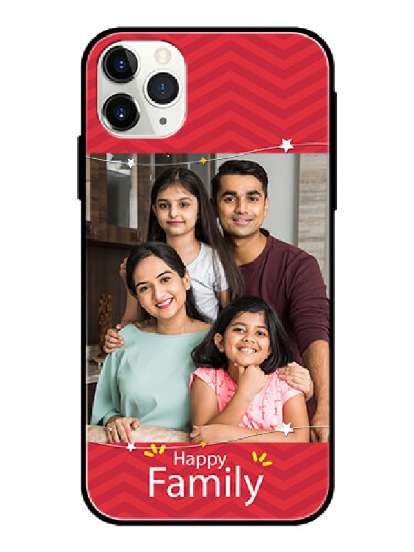 Custom Apple iPhone 11 Pro Max Personalized Glass Phone Case  - Happy Family Design