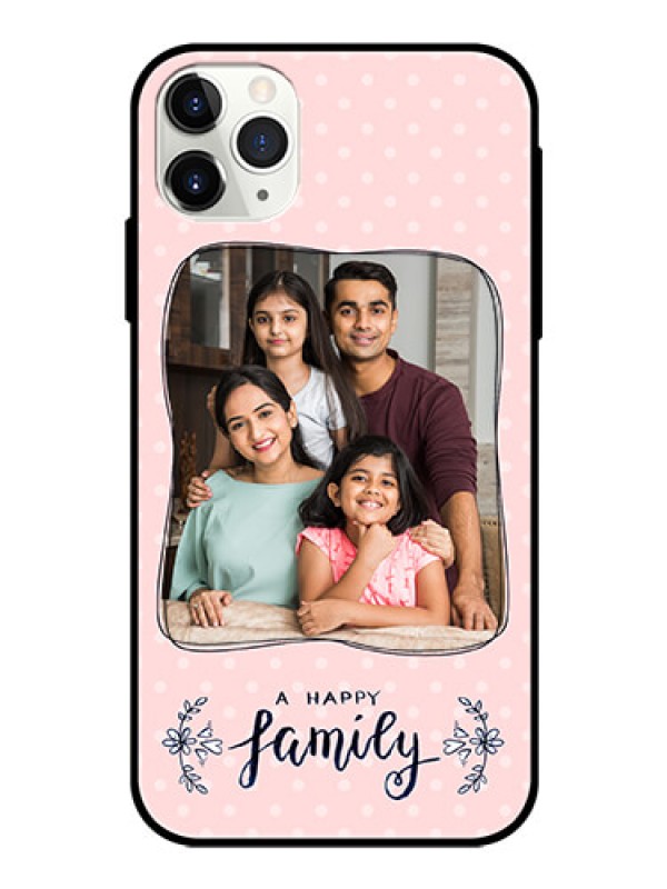 Custom Apple iPhone 11 Pro Max Custom Glass Phone Case  - Family with Dots Design