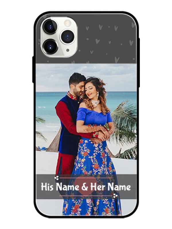 Custom Apple iPhone 11 Pro Max Custom Glass Mobile Case  - Buy Love Design with Photo Online