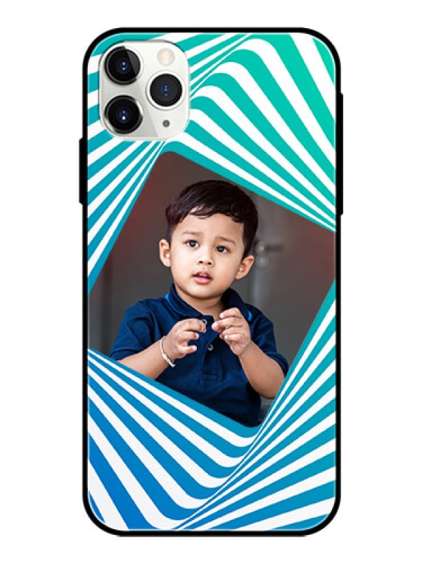 Custom Apple iPhone 11 Pro Max Personalized Glass Phone Case  - Abstract Spiral Design