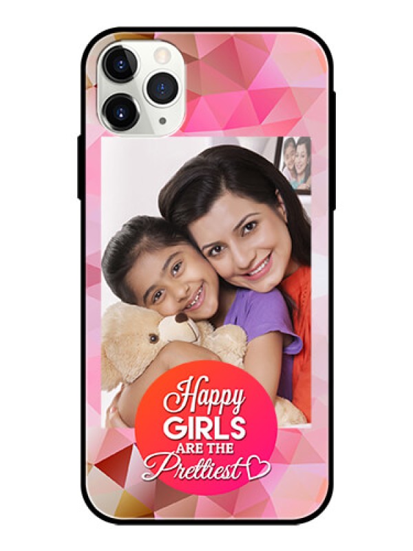 Custom Apple iPhone 11 Pro Max Photo Printing on Glass Case  - Abstract Triangle Design