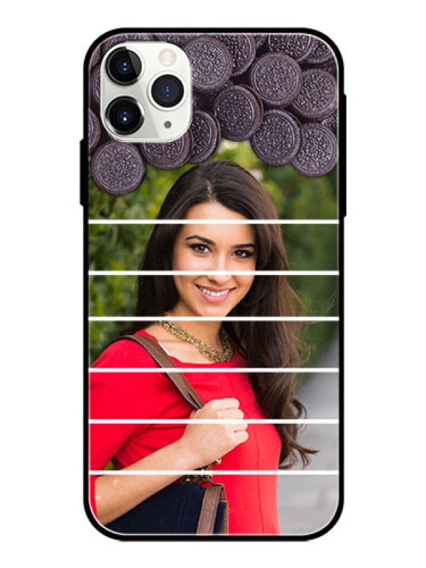 Custom Apple iPhone 11 Pro Max Custom Glass Phone Case  - with Oreo Biscuit Design