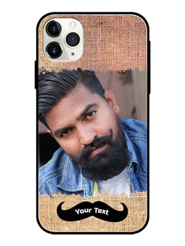 Custom Apple iPhone 11 Pro Max Personalized Glass Phone Case  - with Texture Design