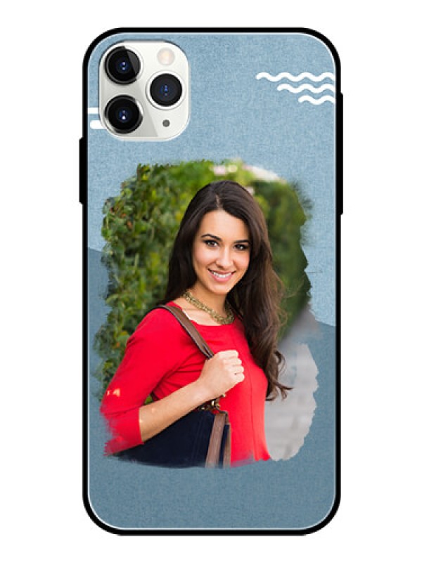 Custom Apple iPhone 11 Pro Max Custom Glass Mobile Case  - Grunge Line Art Design