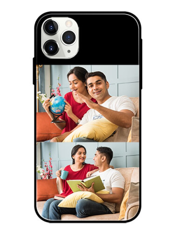 Custom Iphone 11 Pro Max 2 Images on Glass Phone Cover