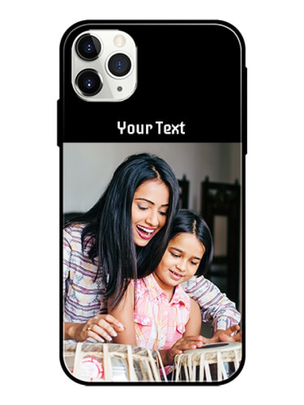 Custom Iphone 11 Pro Max Photo with Name on Glass Phone Case
