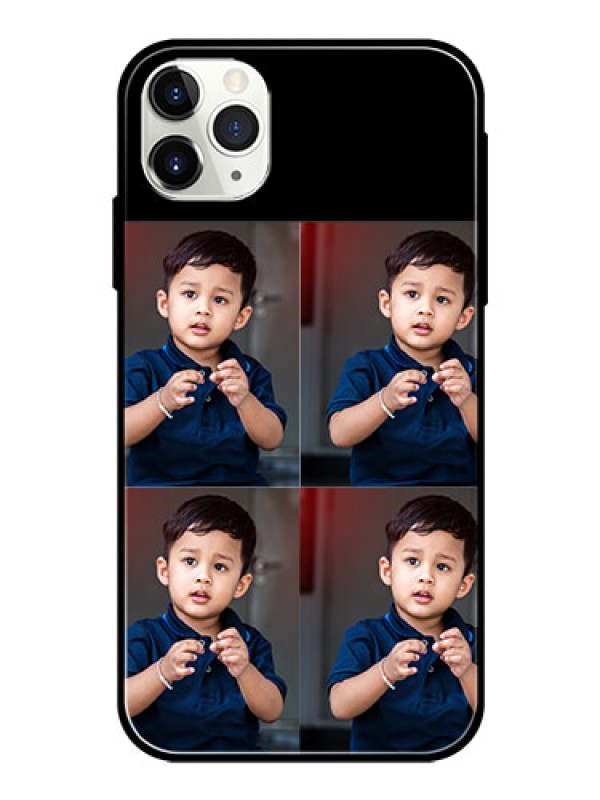Custom Iphone 11 Pro Max 4 Image Holder on Glass Mobile Cover