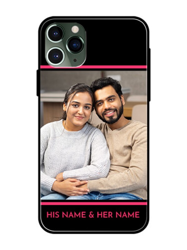 Custom Apple iPhone 11 Pro Custom Glass Mobile Case  - with Add Text Design