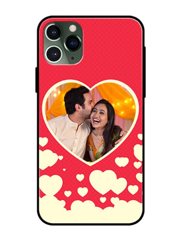 Custom Apple iPhone 11 Pro Custom Glass Mobile Case  - Love Symbols Phone Cover Design
