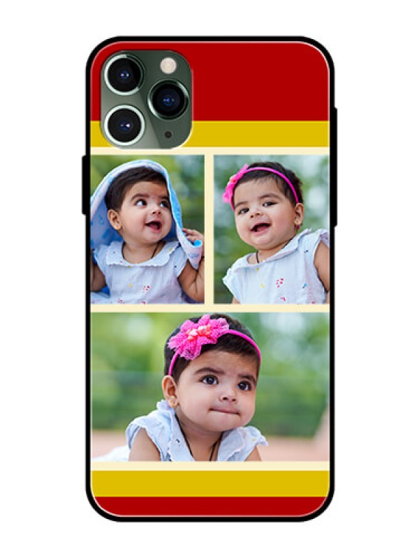 Custom Apple iPhone 11 Pro Custom Glass Mobile Case  - Multiple Pic Upload Design