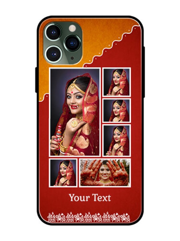 Custom Apple iPhone 11 Pro Personalized Glass Phone Case  - Wedding Pic Upload Design