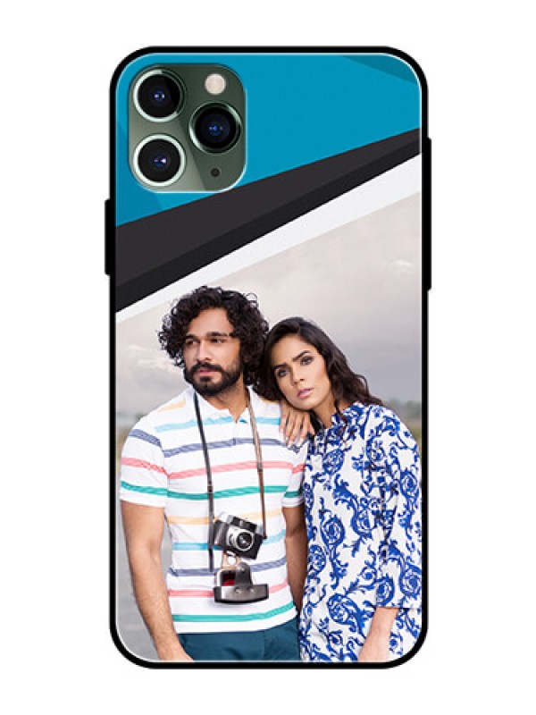 Custom Apple iPhone 11 Pro Photo Printing on Glass Case  - Simple Pattern Photo Upload Design