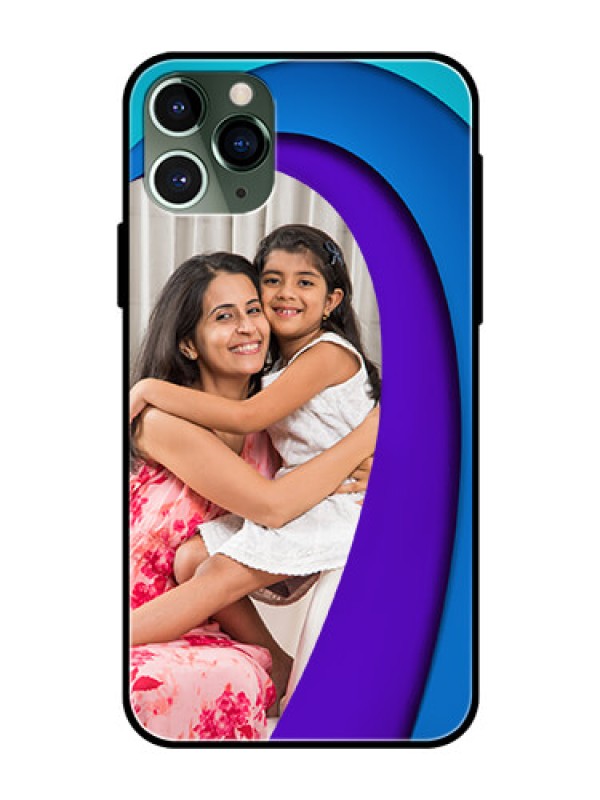 Custom Apple iPhone 11 Pro Photo Printing on Glass Case  - Simple Pattern Design
