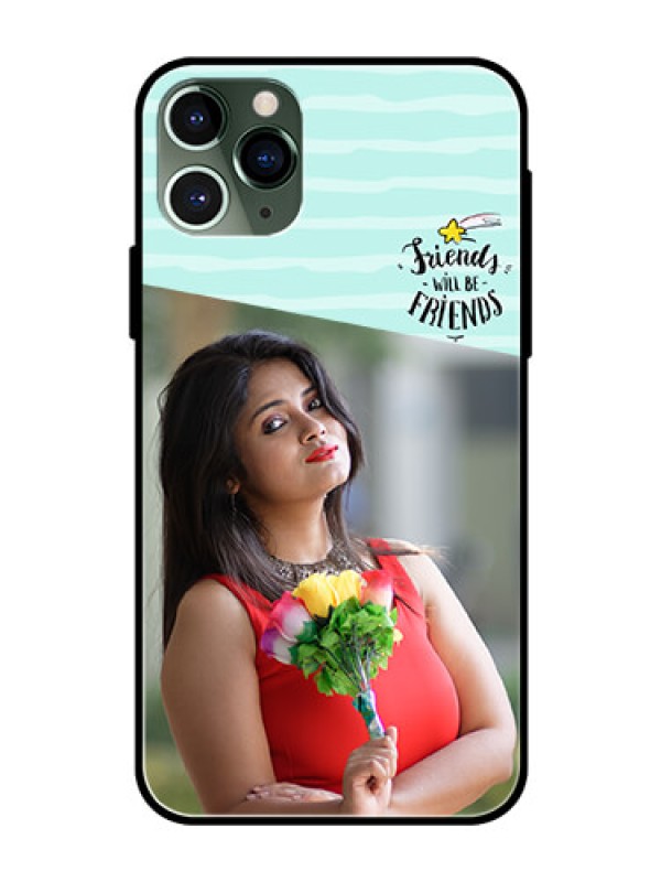 Custom Apple iPhone 11 Pro Custom Glass Phone Case  - Friends Picture Icon Design