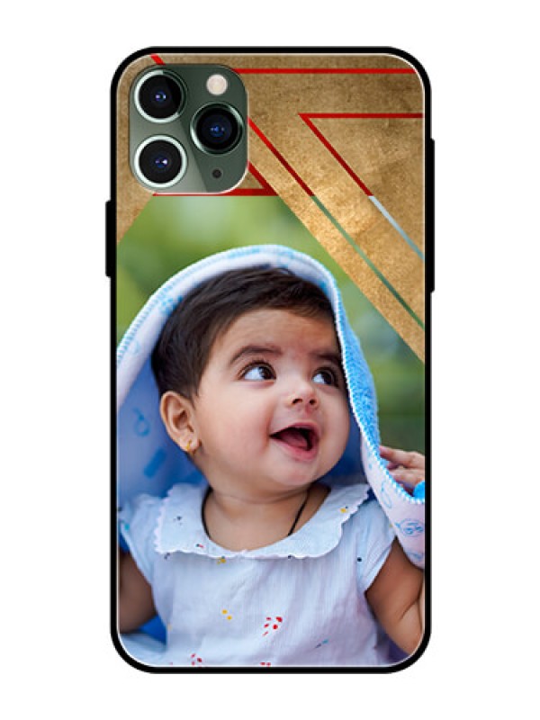 Custom Apple iPhone 11 Pro Personalized Glass Phone Case  - Gradient Abstract Texture Design