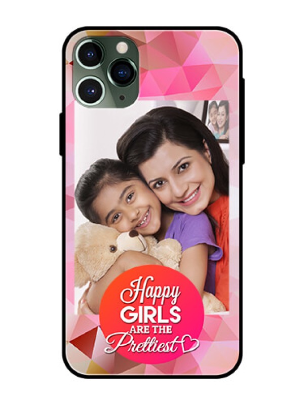 Custom Apple iPhone 11 Pro Photo Printing on Glass Case  - Abstract Triangle Design