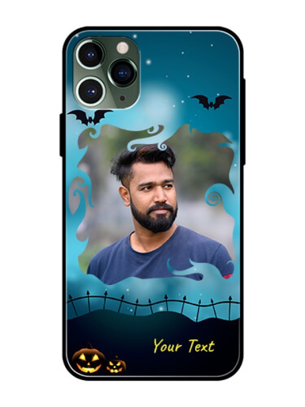 Custom Apple iPhone 11 Pro Custom Glass Phone Case  - Halloween frame design