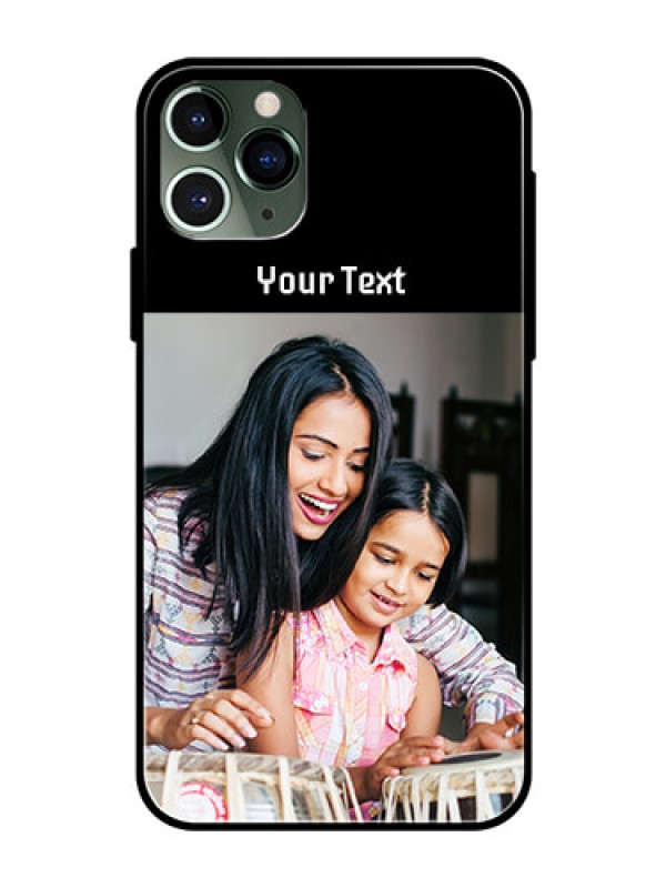 Custom Iphone 11 Pro Photo with Name on Glass Phone Case