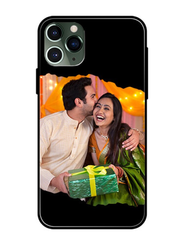 Custom iPhone 11 Pro Custom Glass Phone Case - Tear-off Design